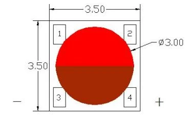 3535 Bi-color Led Chips Red And Infrared
