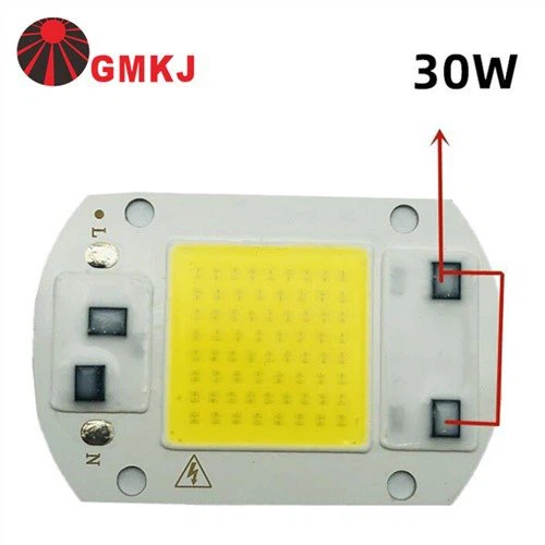 Chip LED 30W 220V balts 6000K